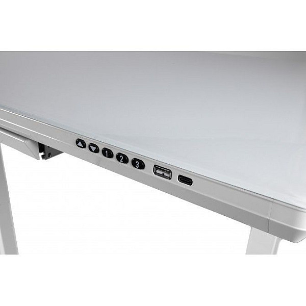 Регулируемый стол Barsky StandUp white glass 1200*600 BST-12new Zeus-Game
