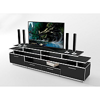 Тумба для ТВ Home Cinema-2, чорний / білий Comfy-Home