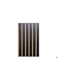 Реечная стена Welcome (550х42х530)Н) черный, Дуб Сонома AMF