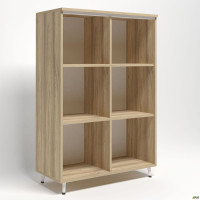 Шафа книжкова відкрита Delta DL-903 (864х420х1292мм) Блеквуд Ячмінний/Опора білий беж AMF