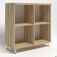 Шкаф книжный открытый Delta DL-904 (864х420х909мм) Блэквуд Ячменный/Опора белый беж AMF
