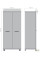 Шафа гардероб SIG-902 (800х550х1900мм) Опори, ручки Чорний графіт/В'яз Ліберті Димчастий AMF