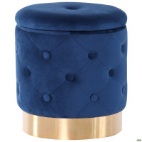 Пуф Little Janett Blue / Golden Chrom AMF
