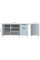 Тумба стационарная Delta DL-401R (1200х400х675мм) Блэквуд Ячменный/Опора белый беж AMF