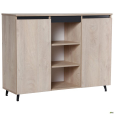 Комод Pluto SK12 (1200х400х900) Дуб Эндгрейн/Черный графит AMF