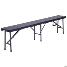 Лавочка складна Джилі пластик rattan black AMF