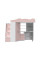 Кроватка-чердак детская Binky ДС37А Белый бриллиант/Розовый (Left) Art In Head