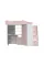Кроватка-чердак детская Binky ДС37А Белый бриллиант/Розовый (Right) Art In Head