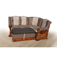 М"какой угол раскл.Визит 175*130(Brown+Beig) орех Микс Мебель