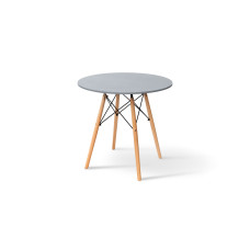 Стол обеденный ЭТНА MDF (D=80cm), серый Микс Мебель