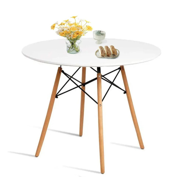 Стіл обідній ЕТНА MDF (D=80cm), білий Микс Мебель