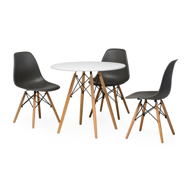 Стіл обідній ЕТНА MDF (D=100cm), білий Микс Мебель