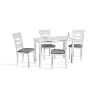 Комплект Бруклин (1+4) Белый WHITE Микс Мебель