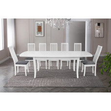 Стол обеденный Квартет (1800+500)*900 белый Микс Мебель