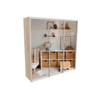 Шкаф-купе PRIME 2400х600х2400 Дуб Сонома (трехдверный, зеркало) DC