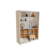 Шафа-купе PRIME 1800х600х2400 Дуб Сонома (дводверна, дзеркало) DC