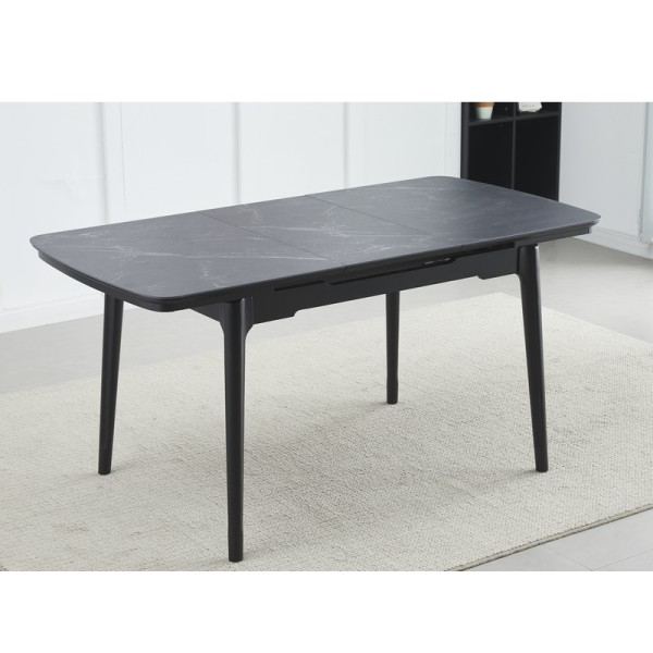Стол обеденный Askold 1100(1400)*750*760 Shks Black Matt DC