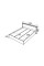 Кровать двуспальная Нордик-1400 (ламельный каркас) 140х200 см Белый + Дуб крафт золотой Эверест