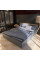 Ліжко двоспальне Нордік-1400 (ламельний каркас) 140х200 см Графіт + Дуб крафт золотий Эверест