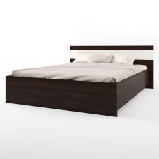 Ліжко двоспальне Соната-1600 160х200 см венге темний + білий Эверест