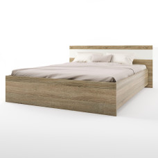 Ліжко двоспальне Соната-1600 160х200 см дуб сонома + білий Эверест