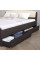 Двуспальная кровать Астория с двумя ящиками 160х200 см венге + дуб молочный Эверест