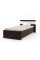 Односпальная кровать Соната-900 90х200 см венге темный + белый Эверест