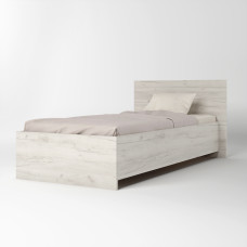 Односпальная кровать Соната-900 90х200 см дуб крафт белый Эверест