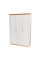 Шкаф трехдверный Нордик-1400 Белый + Дуб крафт золотой Эверест