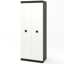 Шкаф распашной 2-х дверный Соната-800 венге темный + белый Эверест