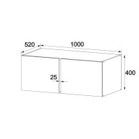 Брайт антресоль 1000х520х400 ДСП Німфея альба 30310 Master-Form