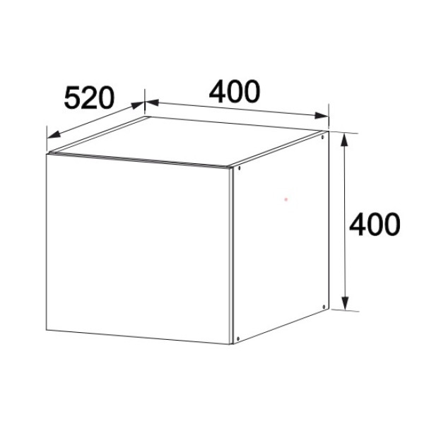 Брайт антресоль 400х520х400 ДСП Нимфея Альба 30307 Master-Form