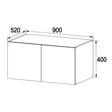 Брайт антресоль 900х520х400 ДСП Антрацит Master-Form