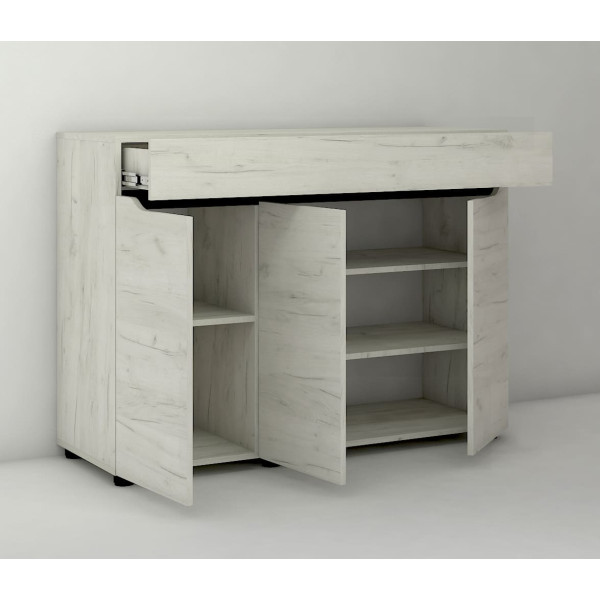 Аякс Комод ВЕЛИКИЙ 1200х376х900 h 20992 Дуб крафт білий / венге магія (телескопічні напрямні) Master-Form