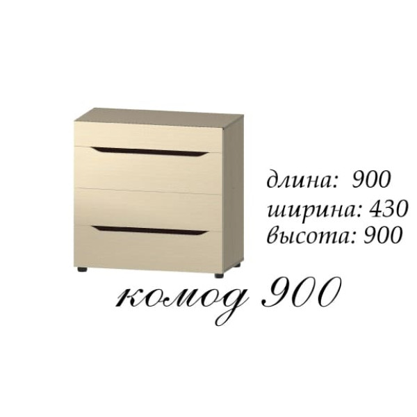 Аякс Комод малый 900х430х900 h 20995 Дуб крафт белый/венге магия (телескопические направляющие) Master-Form