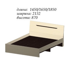 Аякс кровать 1650 Дуб молочный/венге магия 21039 Master-Form