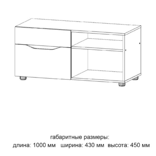 Прихожая с тумбой для обуви Аякс и вешалкой Брайт 1000х430х2000h Дуб крафт белый / Венге магия (левосторонняя) 21865 Master-Form