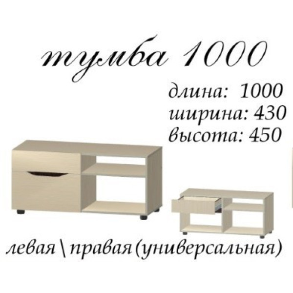 Аякс Тумба 1000х430х450 h Дуб сонома/венге магія 21068 Master-Form