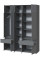 Шафа із дзеркалом Брайт 1821х520х2400 мм Антрацит (32045) Master-Form