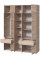 Шафа із дзеркалом Брайт 1821х520х2400 мм Дуб сонома (32057) Master-Form