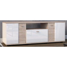 Марс МДФ тумба 1350х430х480 белый/СОНОМА 21852 Master-Form