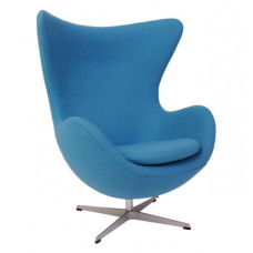 Мягкое кресло голубая ткань Эгг SDM Group
