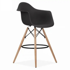Стілець Тауер Вуд Eames барний високий чорний SDM Group