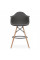 Стілець Тауер Вуд Eames барний високий чорний SDM Group