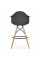 Стілець Тауер Вуд Eames барний високий чорний SDM Group