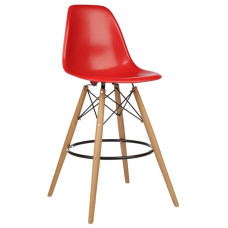 Высокий барный стул красный Тауэр Вуд SDM Group