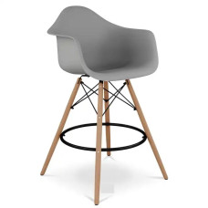 Стул высокий барный серый Тауэр Вуд Eames SDM Group