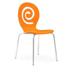 Деревянный стул оранжевый Лев SDM Group