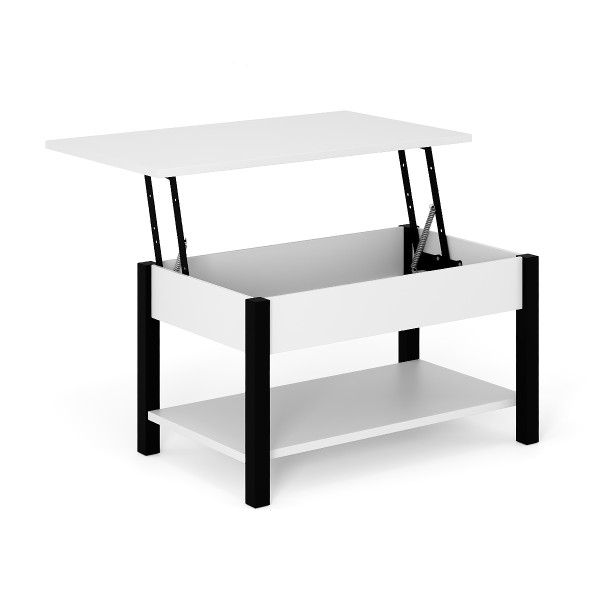 Стіл-трансформер Desk 2.0 Білий діамант/Чорні ноги Art In Head