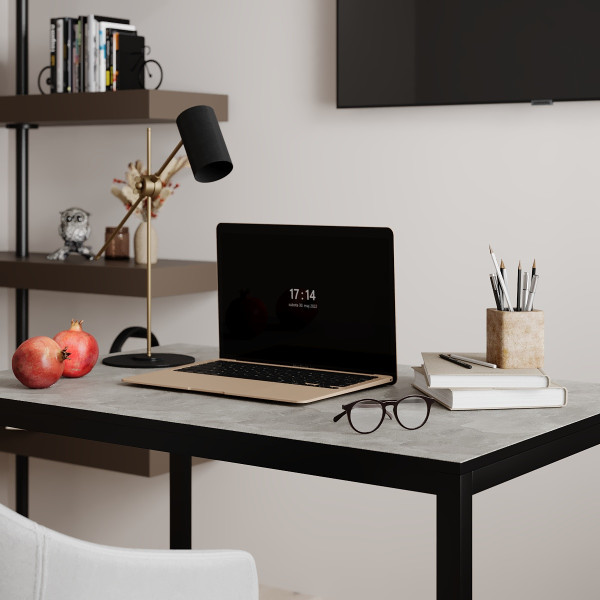 Письменный стол Brevity Loft 900х750х670 Ателье светлый/Черный металл Art In Head